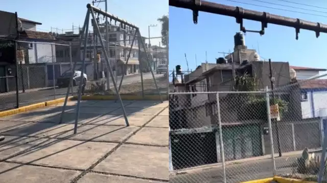 Luego de que el video se hizo viral, las autoridades acudieron a colocar de nuevo los juegos