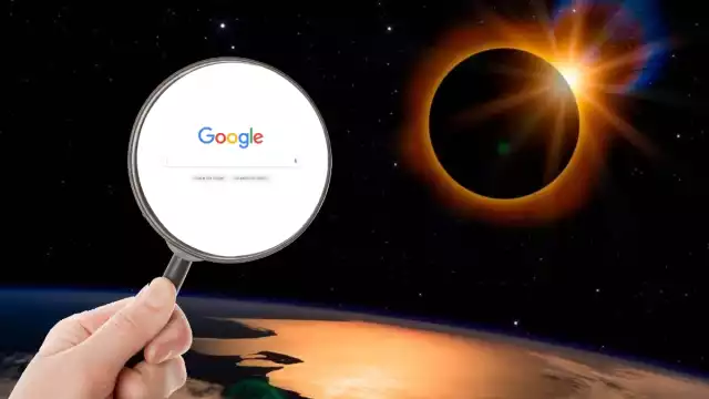 Se tiene una animación al buscar Eclipse en Google