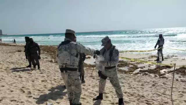 Elementos de la policía turística y la Guardia Nacional aseguraron la zona