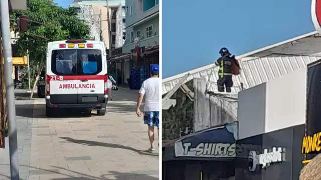 El hombre fue trasladado a un hospital