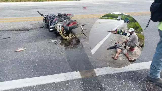 Automovilistas que circulaban por la zona auxiliaron a los motociclistas