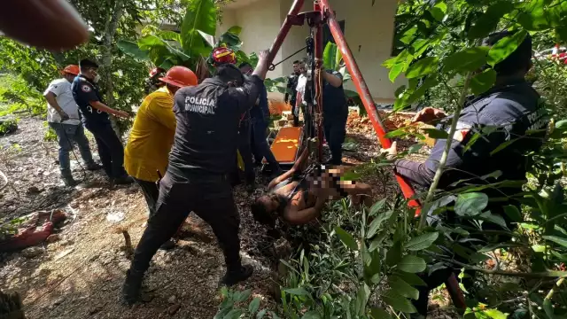 El hombre cayó en el pozo cuando deambulaba por la noche en la zona