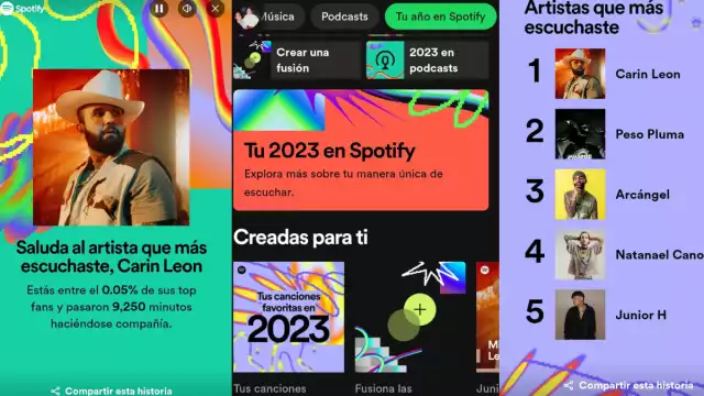 El resumen musical que hace la plataforma. Foto: Especial