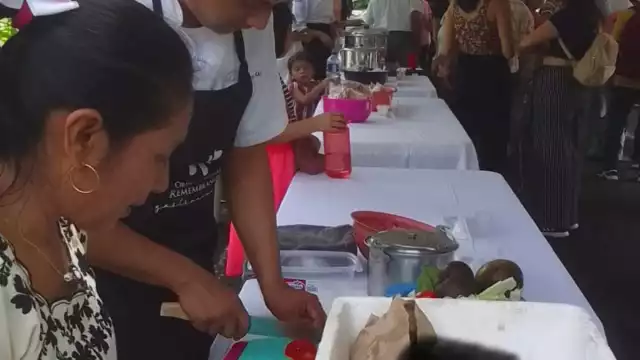 La exposición y degustación fue de ricas comidas y bebidas regionales, con un ambiente de fiesta
