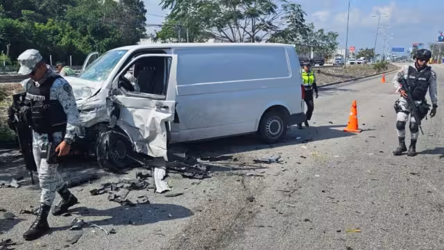 Así terminó la camioneta en Puerto Morelos