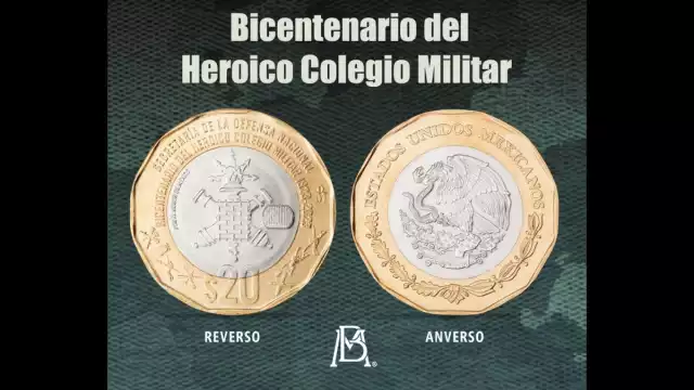 Banxico acuñó una moneda conmemorativa por el Bicentenario del Heroico Colegio Militar