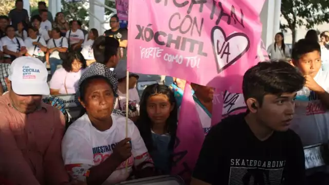 Pocos simpatizantes se reunieron en la colonia Juan Pablo II de Mérida