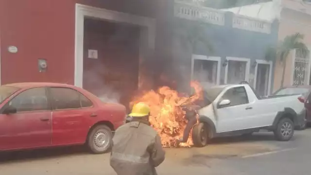 El siniestro fue atenido por el cuerpo de bomberos de Mérida