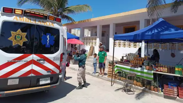 Al lugar llegó una ambulancia de la SSP Yucatán