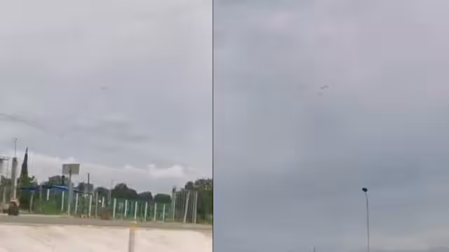 Algunos usuarios aseguran que era una parvada de aves migratorias que no podía avanzar por la fuerza del viento