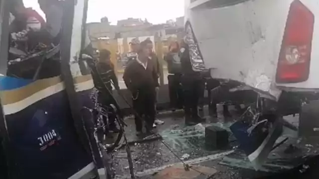 El choque sucedió cerca del Puente de la Concordia que tiene dirección a la Ciudad de México