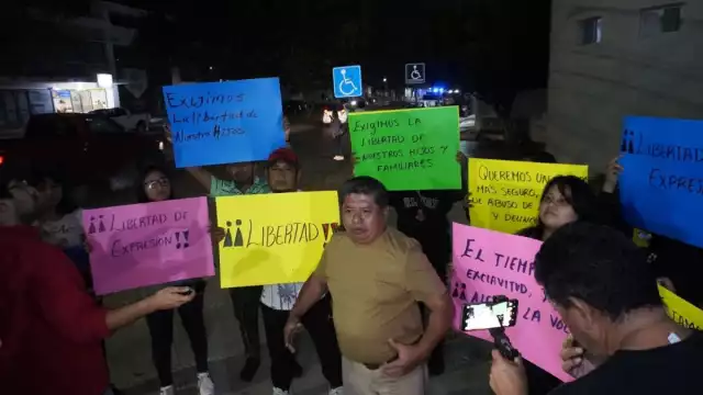 Familiares protestaron por la detención de sus familiares en Campeche
