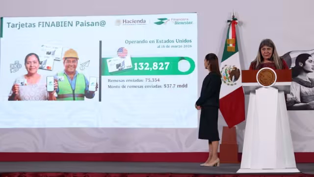 La directora de Financiera para el Bienestar, Rocío Mejía, informó que el programa de tarjetas para envío de remesas superó las expectativas iniciales