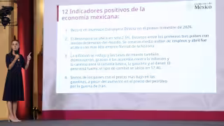 Presidenta Sheinbaum presume 12 datos económicos positivos: “México va bien pese al contexto internacional”