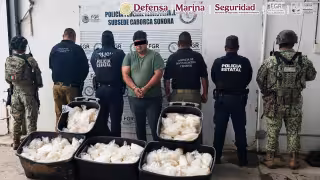 Aseguran 200 kilos de metanfetamina ocultos en carretes industriales en Sonora