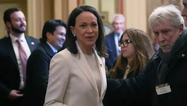 La positora venezolana y Premio nobel de la Paz, María Corina Machado, sostuvo un encuentro con el presidente de Estados Unidos, Donald Trump