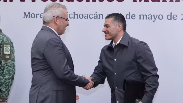 Omar García Harfuch. titular de la SSPC acudió este jueves a Michoacán para una Reunión del Gabinete de Seguridad