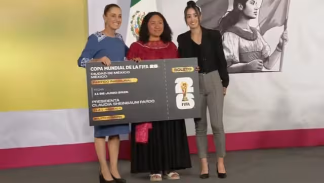 Yolett Cervantes Cuaquehua, originaria de Tlaquilpa, Veracruz, obtuvo el boleto donado por la presidenta Claudia Sheinbaum para asistir al partido inaugural del Mundial 2026