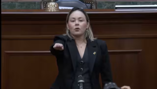 En su primer mensaje como titular del Ejecutivo estatal, Yeraldine Bonilla Valverde agradeció la confianza del Congreso