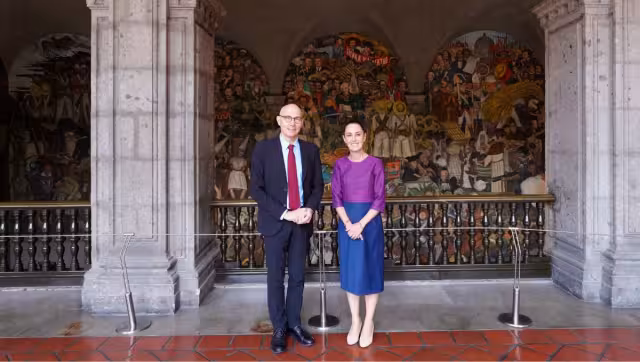 La presidenta Claudia Sheinbaum recibió en Palacio Nacional a Volker Türk, alto comisionado de las Naciones Unidas para los Derechos Humanos