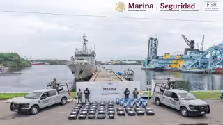 Marina asegura más de una tonelada de cocaína en Chiapas y detiene a tres personas