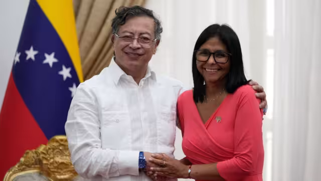 Gustavo Petro, presidente de Colombia y Delcy Rodríguez, presidenta encargada de Venezuela