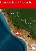 El IGP informó que el epicentro se ubicó en las cercanías de Coracora, una localidad situada en el departamento de Ayacucho