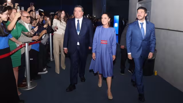 La presidenta Claudia Sheinbaum participó este miércoles en la 82° Asamblea de Caintra en Nuevo León