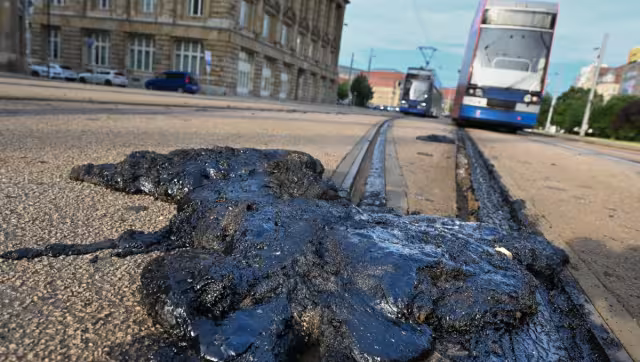 En Vorarlberg, región occidental fronteriza con Suiza, el calor deformó vías ferroviarias en algunos puntos