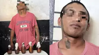 Detienen a un hombre en Tizimín con drogas y cinco bombas molotov