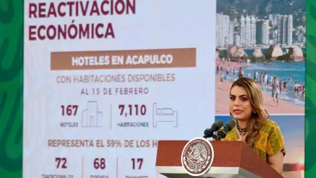 La gobernadora de Guerrero, Evelyn Salgado, señaló este jueves que Acapulco actualmente tiene una disponibilidad hotelera de siete mil 110 habitaciones
