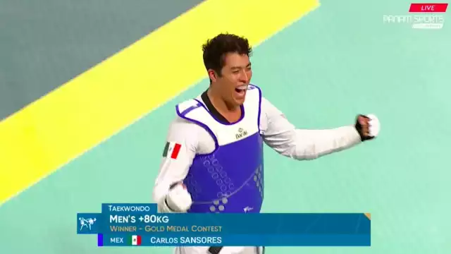 Carlos Sansores vence al estadounidense Jonathan Healy???? en la final de Taekwondo
