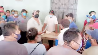 Ejidatarios de Pocboc rechazan pruebas del comisario por los pagos del Tren Maya