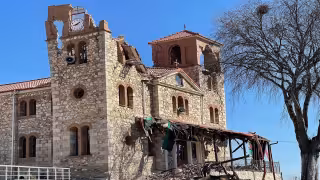 Iglesia destruida tras el terremoto de este miércoles