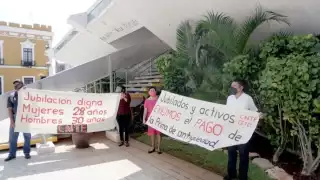 El secretario general de la organización insistió en que se cumpla el artículo 162 de la Ley Federal del Trabajo para el gremio campechano. Foto: Lucio Blanco.
