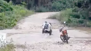 La creciente provocó daños en caminos y cultivos. Foto: Jorge Uc.
