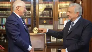 El presidente AMLO y Ken Salazar se reunieron en Palacio Nacional