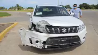 Las aseguradoras calcularon los daños del percance en 95 mil pesos, no hubo lesionados. Foto: Ricardo Jiménez.