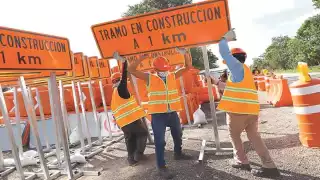 Personal con maquinaria comentó que no se tienen mayores obstáculos, porque se hace sobre la zona impactada.
