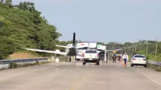 El 27 de enero un jet bimotor descendió en la vía corta Chetumal-Mérida. Foto: Por Esto!