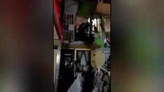 La vecindad registró derrumbes tras la explosión