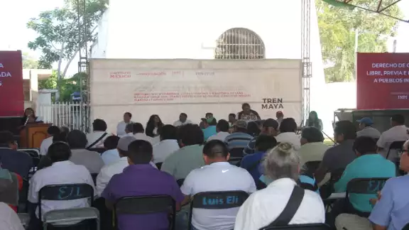 Para los comuneros de Felipe Carrillo Puerto, el proyecto traerá problemas ecológicos y de inseguridad. Foto: Justino Xiu Chan.