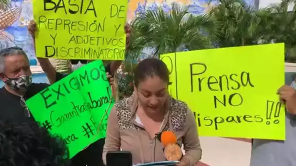 Yesenia Barradas pidió garantizar la libertad de expresión y respeto a los derechos de los comunicadores. Yesenia Barradas pidió garantizar la libertad de expresión y respeto a los derechos de los comunicadores.
