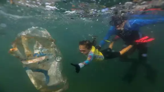 La intención de Nina para recolectar los desechos que hay en el mar es para que los peces y las tortugas no mueran.