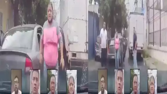 La víctima se percata del intento de extorsión y se mete a una calle para evitar a los delincuentes, sin embargo, lo siguen y otra vez le cierran el paso. La víctima se percata del intento de extorsión y se mete a una calle para evitar a los delincuentes, sin embargo, lo siguen y otra vez le cierran el paso.