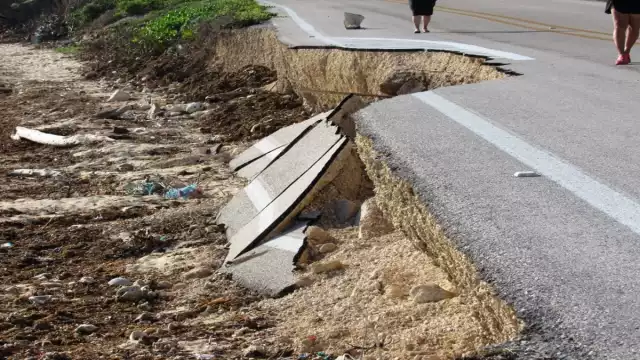 La afectación es a la altura de Punta Chiqueros