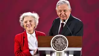 Presidente AMLO y Elena Poniatowska