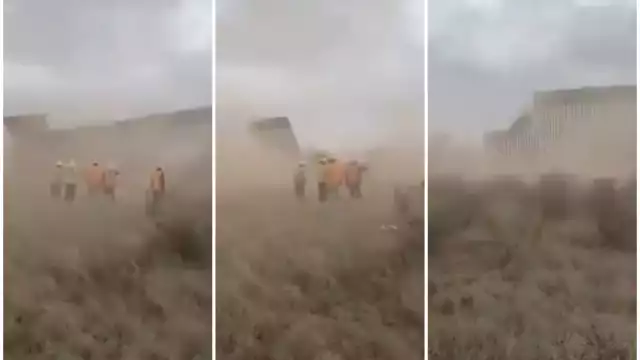 Vientos de Hanna derribaron parte del muro de Trump (Especial)