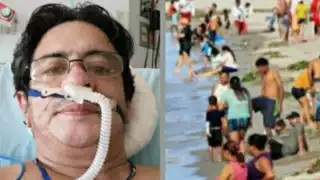 Hombre arremete contra personas que fueron a la playa en vacaciones