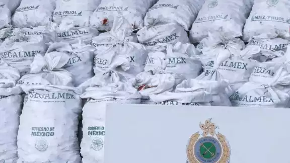 Autoridades de Hong Kong decomisaron más de una tonelada de metanfetamina empacada en costales de Segalmex